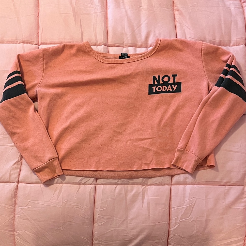 Rue21 Peach 'Not Today' Crop Top